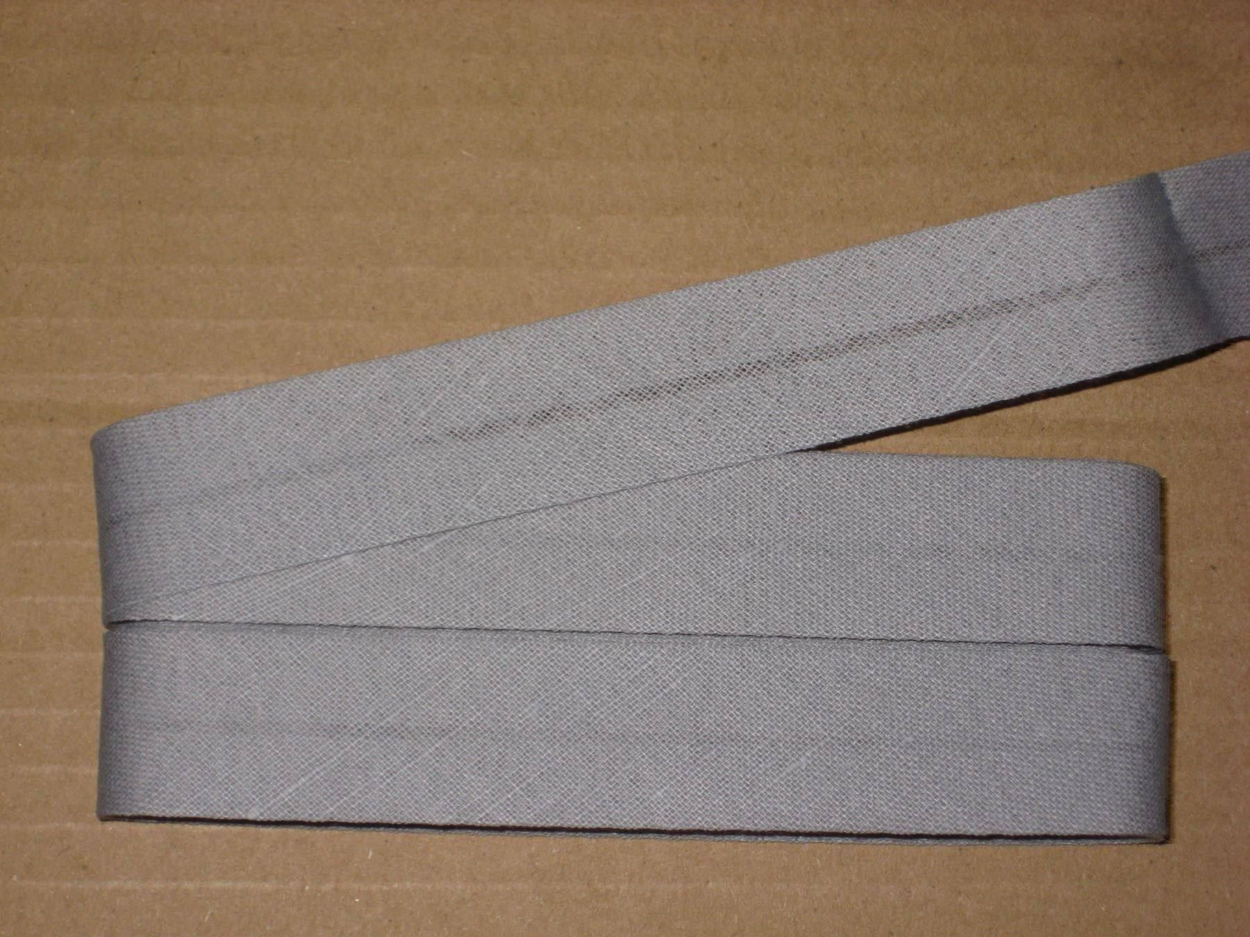 Dekobänder: Schrägband hellgrau 2cm / 1cm breit – Neu und originalverpackt aus Füllinsdorf von Schlupp