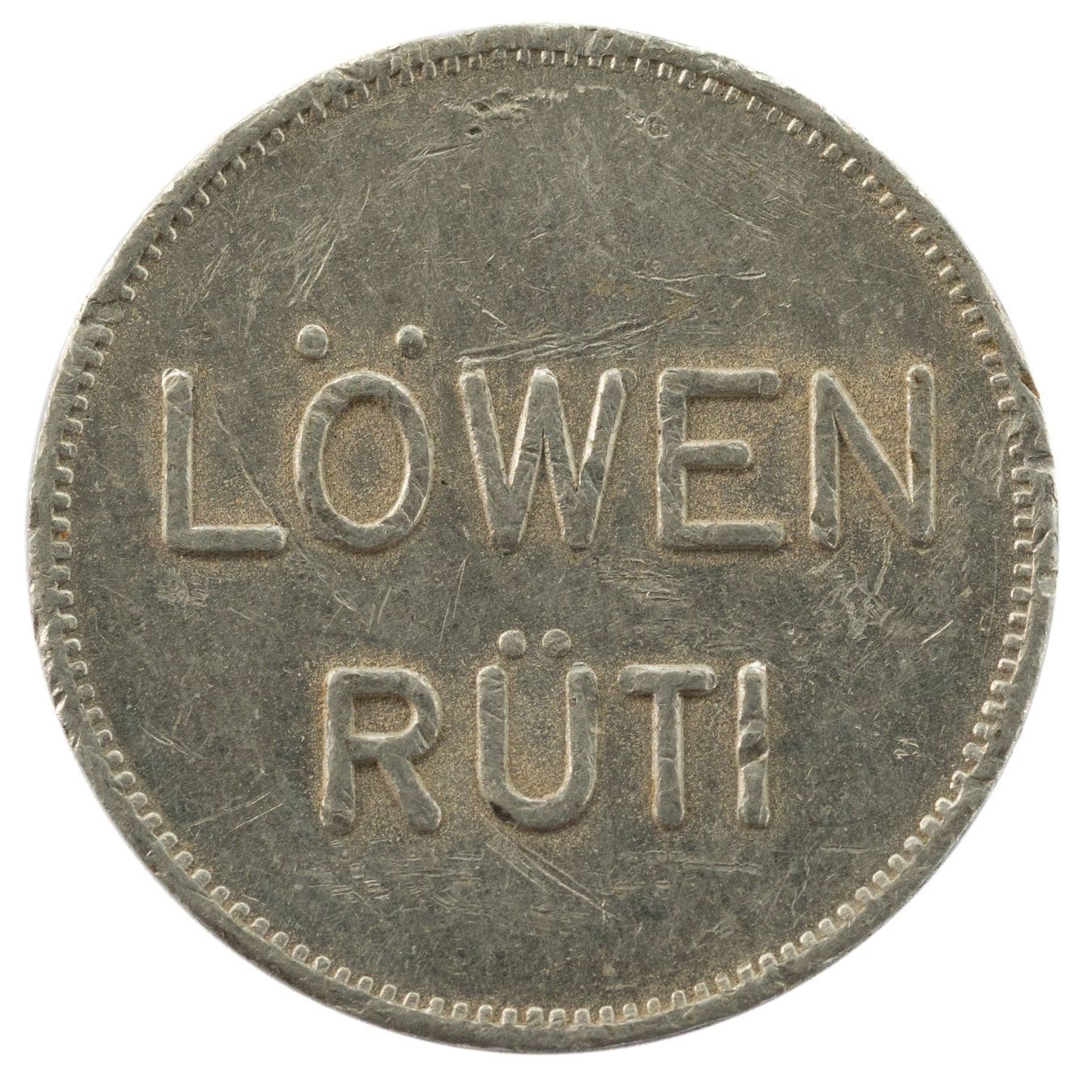 Medaillen: Biermarke Löwen Rüti ZH – Gebraucht aus Rotkreuz von Swiss-Coins
