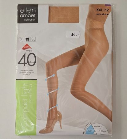 Ellen Amber Compact Light Strumpfhose 40den Gr.XXL Porcelain