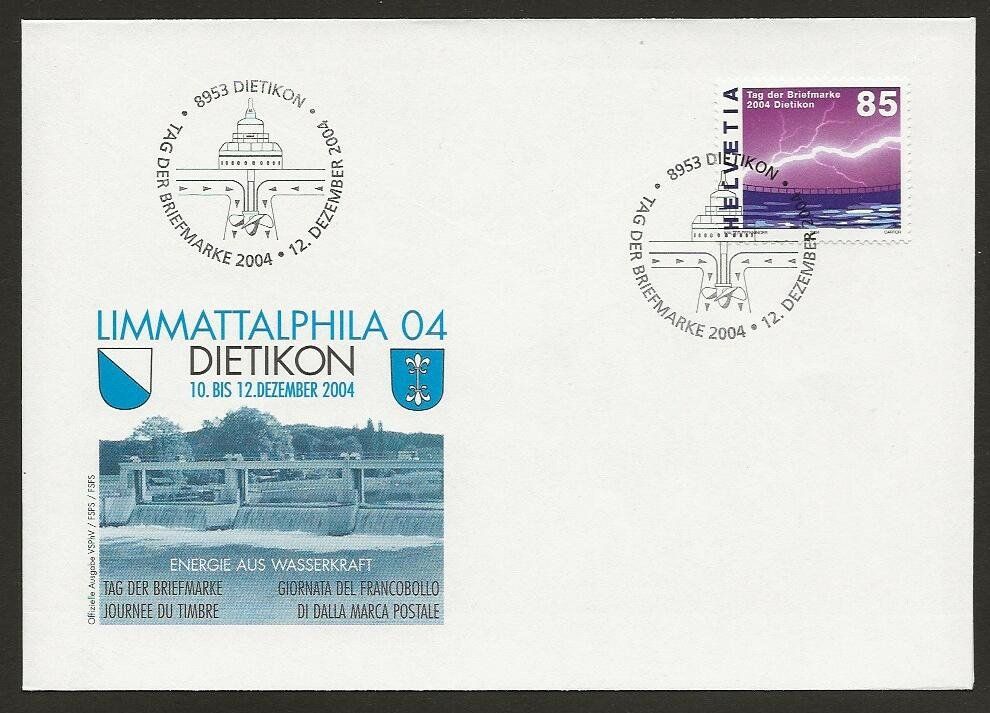 Tutti i francobolli: 2004 Brief Tag der Briefmarke  DIETIKON – Usato da Arlesheim venduto da kuhnphila