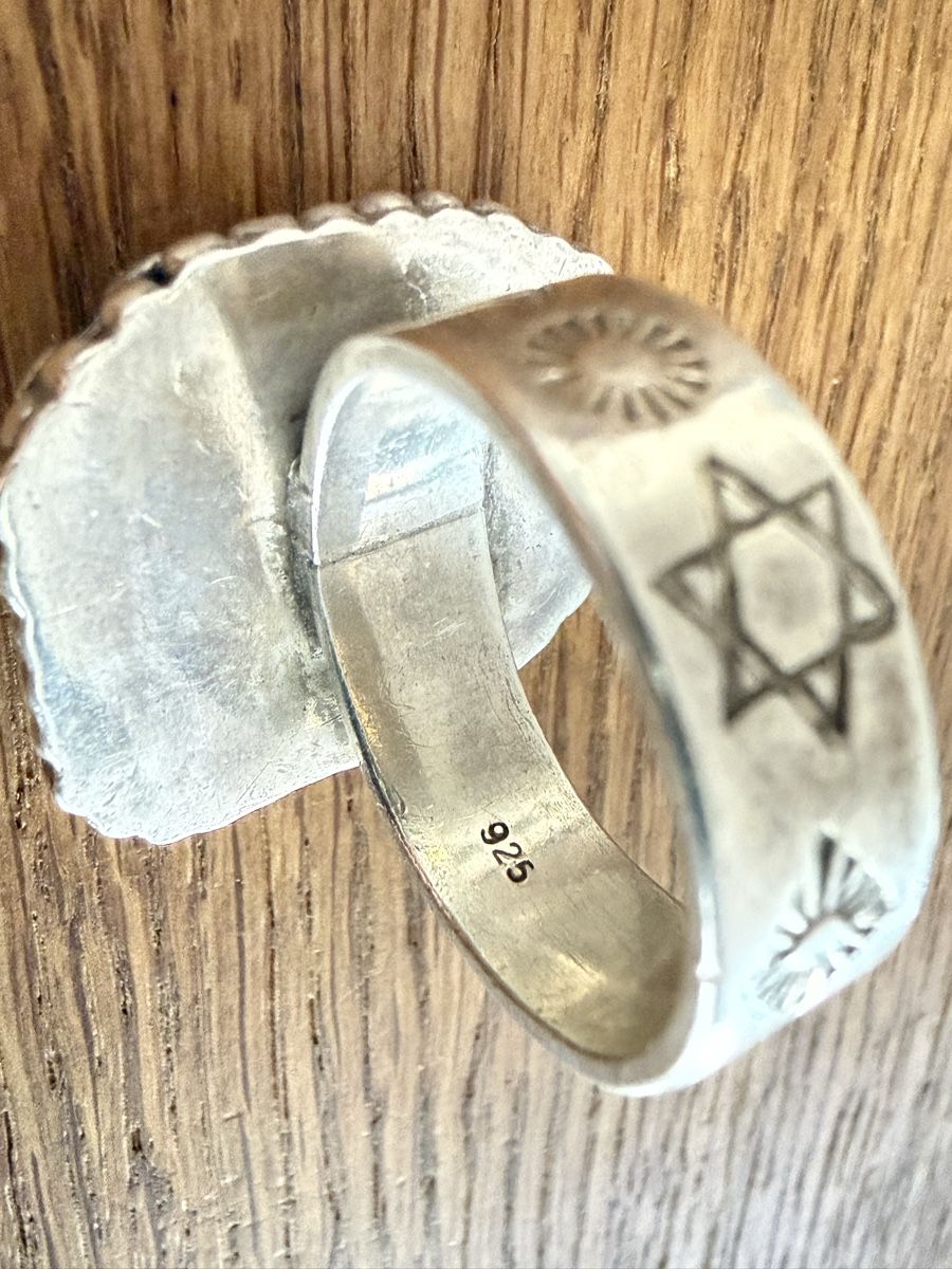 Bagues: Riesiger Silberring mit Türkis Stein.  – D'occasion à Goldach par Messerguru 5