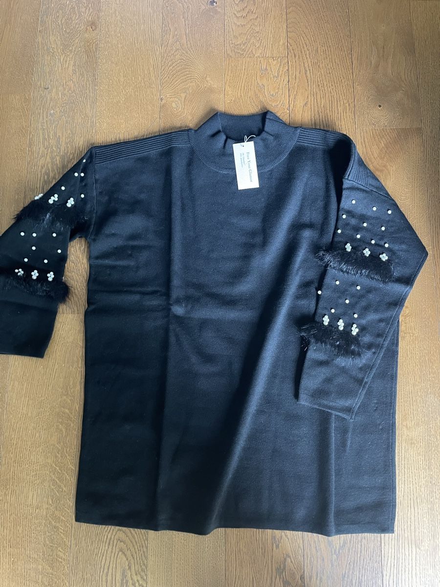 Vestiti: Langarm Kleid in Schwarz mit Kunstfell Neu – Nuovo (secondo la descrizione) da Bassersdorf venduto da Sandy456 2