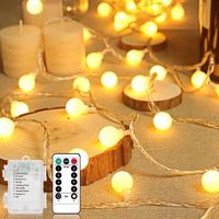 LED Lichterkette Außen Batterie, 10.5M