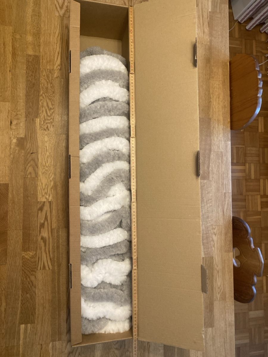 Vidaxl Tende: Fliegenvorhang 90 x 200 Chenille weiss hellgrau – Nuovo e nell'imballaggio originale da Tamins venduto da lilaleo 3