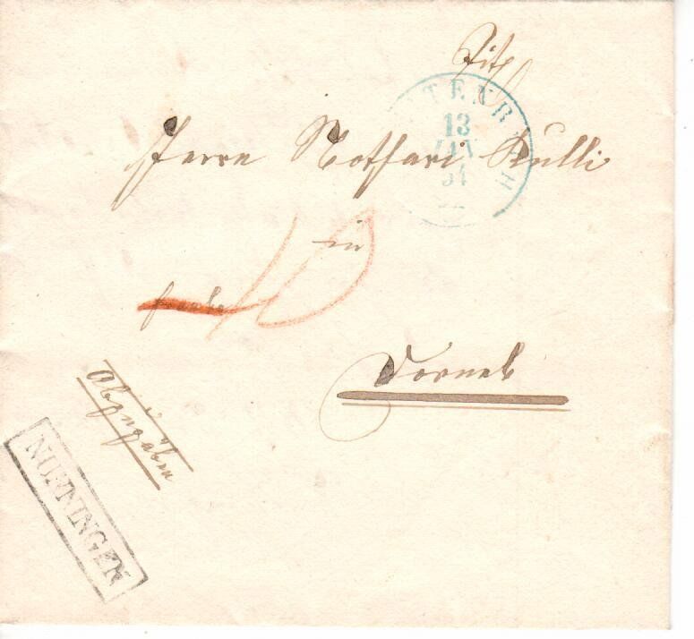 Tutti i francobolli: Kleinbrief - Vorphila 1854 – Usato da Wolhusen venduto da Curver9