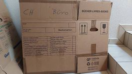 5 Stück stabile Bücherkartons, Umzugsboxen