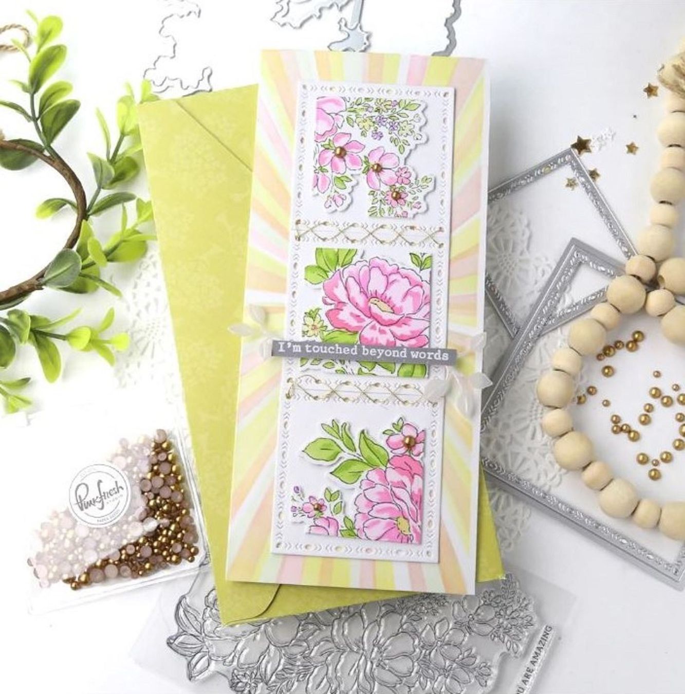 Sciablone: Pinkfresh 6er Set Dies **Folk Edge Squares** – Nuovo e nell'imballaggio originale da Rubigen venduto da rofi100 4