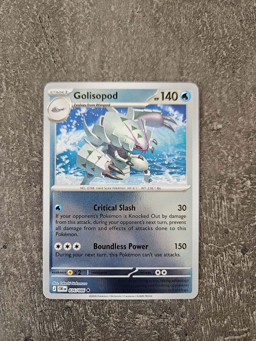 Pokémon Cartes à collectionner: Golisopod CRI EN 026/086 – Neuf (Voir description) à Aarau par san_pb85