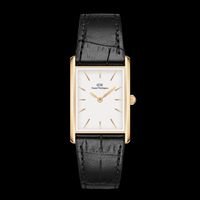 Daniel Wellington Damenuhr Bound Black Crocodile Gold
