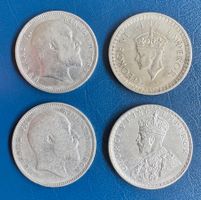4x Silber Rupien, Britisch-Indien, 1904 -1942