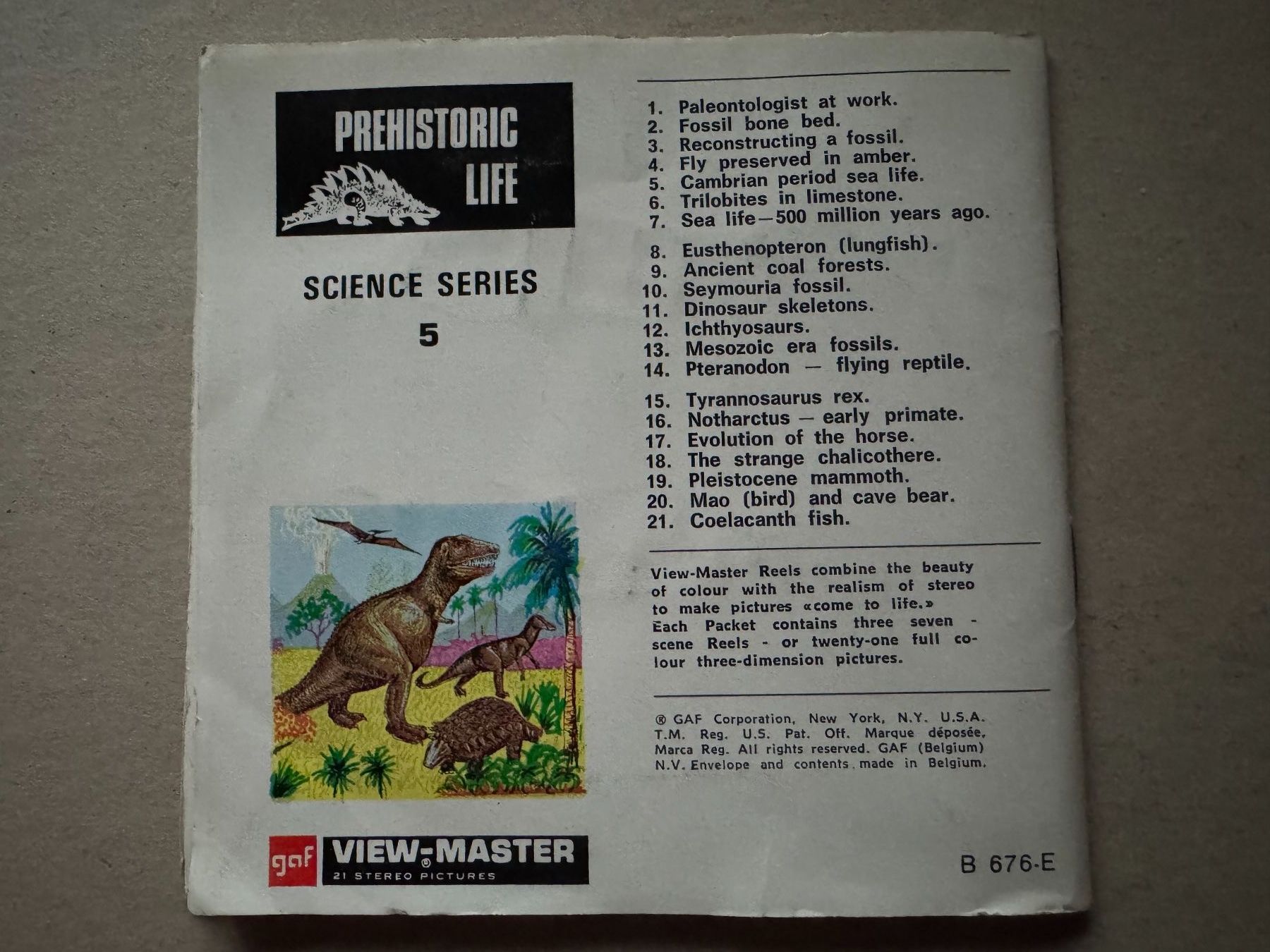 View-master Spielzeuge: View-Master 3D: Nr. B-676 PREHISTORIC LIFE – Gebraucht aus Tegerfelden von siebenmacky 1