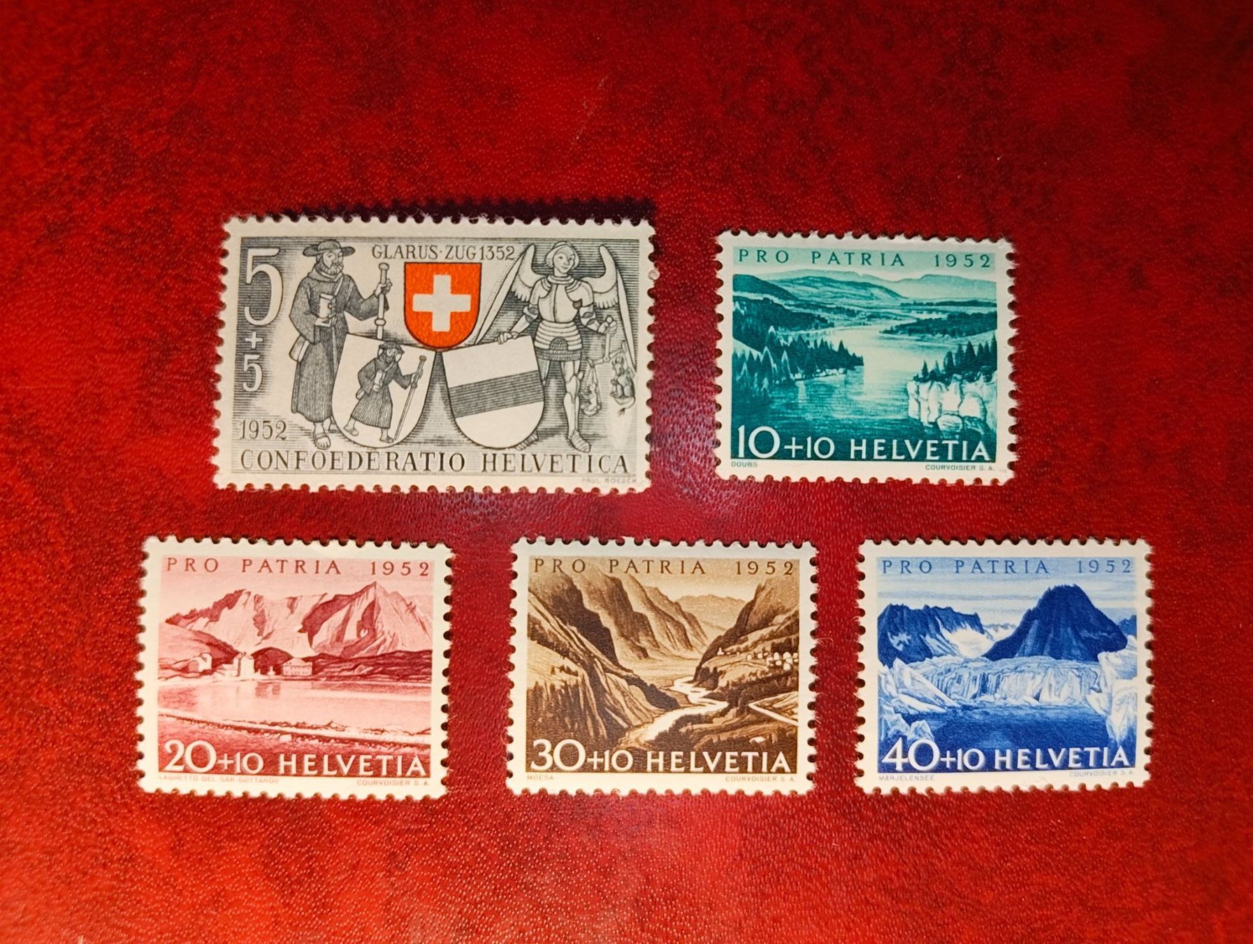Tutti i francobolli: CH Pro Patria B56, B57, B58, B59 und B60 postfrisch – Usato da Adliswil venduto da Swiss_Coolio