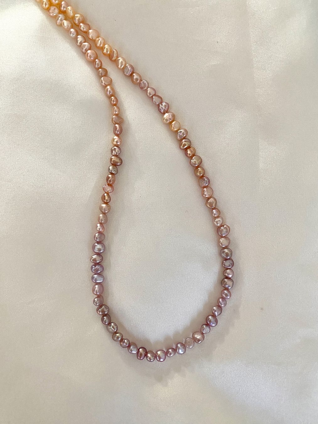 Bracciali & Braccialetti: Farbverlauf Süsswasserperlen Kette/ echte – Nuovo e nell'imballaggio originale da Sarnen venduto da catnini