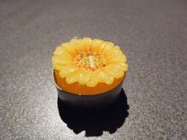 Teekerze Blume, gelb