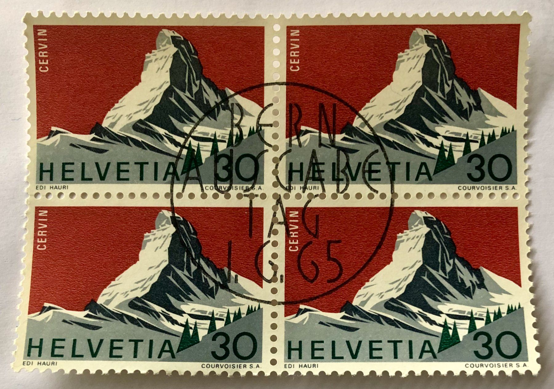 Tutti i francobolli: 4 er Block Nr.434 mit Vollstempel Bern    – Usato da Aarau venduto da Billa007