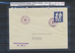 1939/45 Territorial-Truppen, "Kanton Zürich", Brief