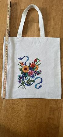 Sommer Tasche mit Blumenmuster, Handgemacht, Top Zustand