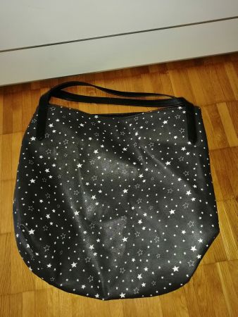Esprit Shopper Tasche Sterne schwarz/ weiss + Necessaire