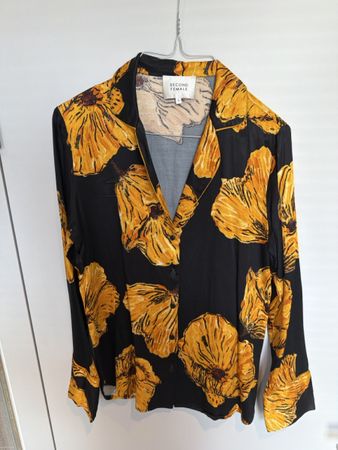 Second Female Bluse/Hemd mit Blumenmuster – Gr. S – wie neu