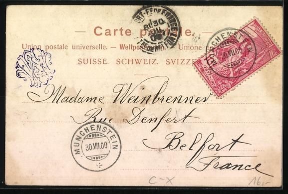 Cartoline postali: Münchenstein, Erholungsstation Hofmatt, – Usato da Berlin venduto da bartko-reher 1