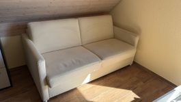 Schlafsofa Sedac Meral hellbeige mit Klappfunktion