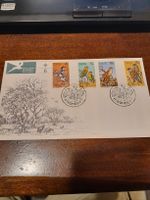 Enveloppe philatélique SWA avec timbres d'oiseaux rares.