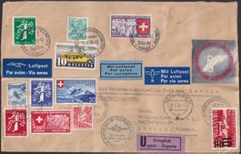 1939, EUROPAFLUG NORD bis Berlin mit inter. Buntfrankatur!