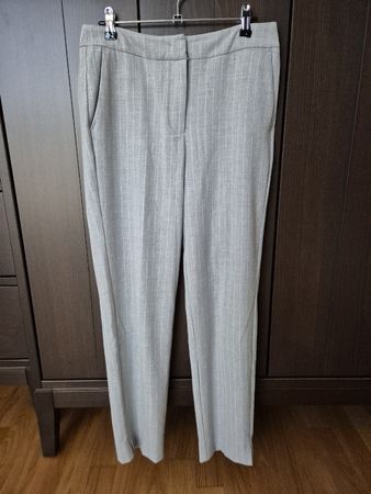 MARC O'POLO Stoffhose mit Nadelstreifen – Grau / Hellgrau