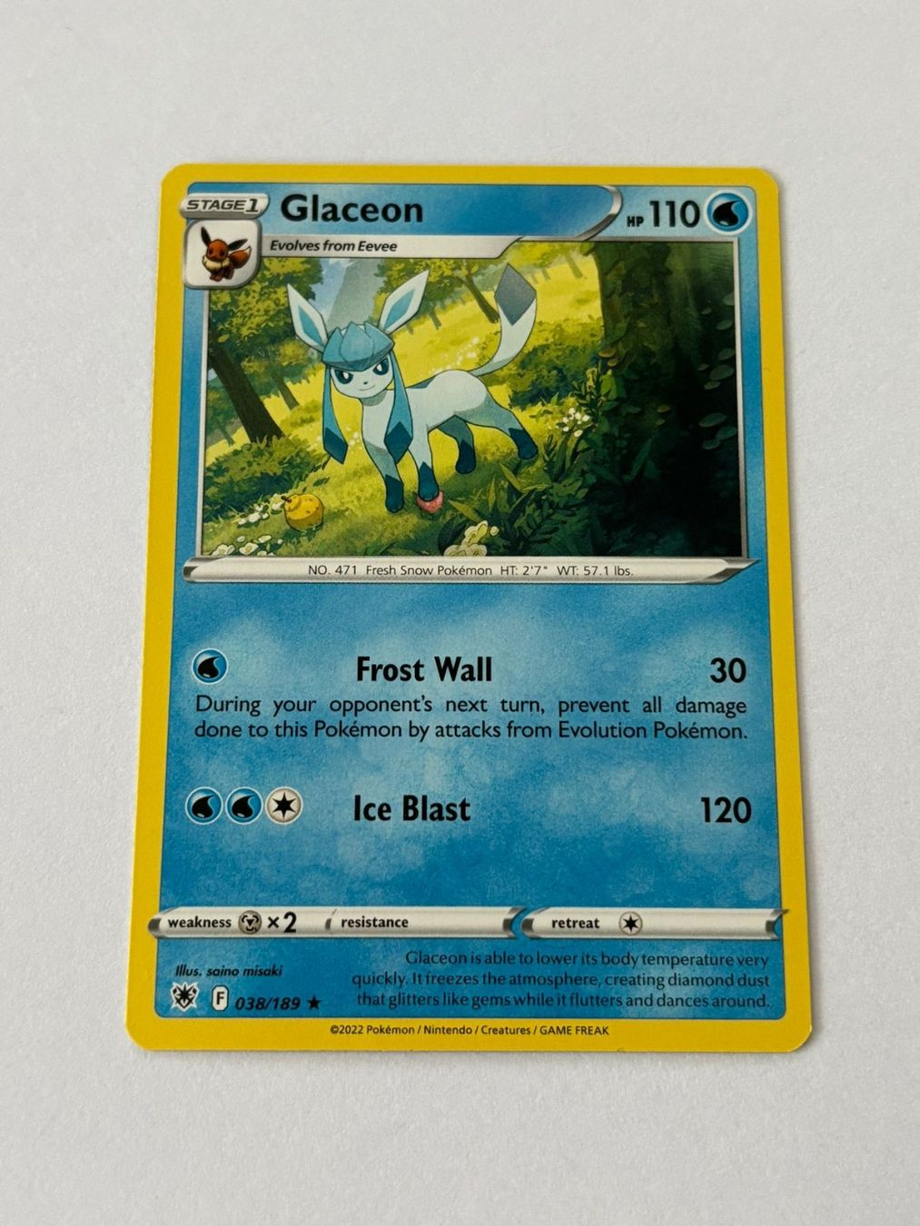 Pokémon Carte collezionabili: Glaceon 038/189 – Usato da Herisau venduto da Seyashop_2