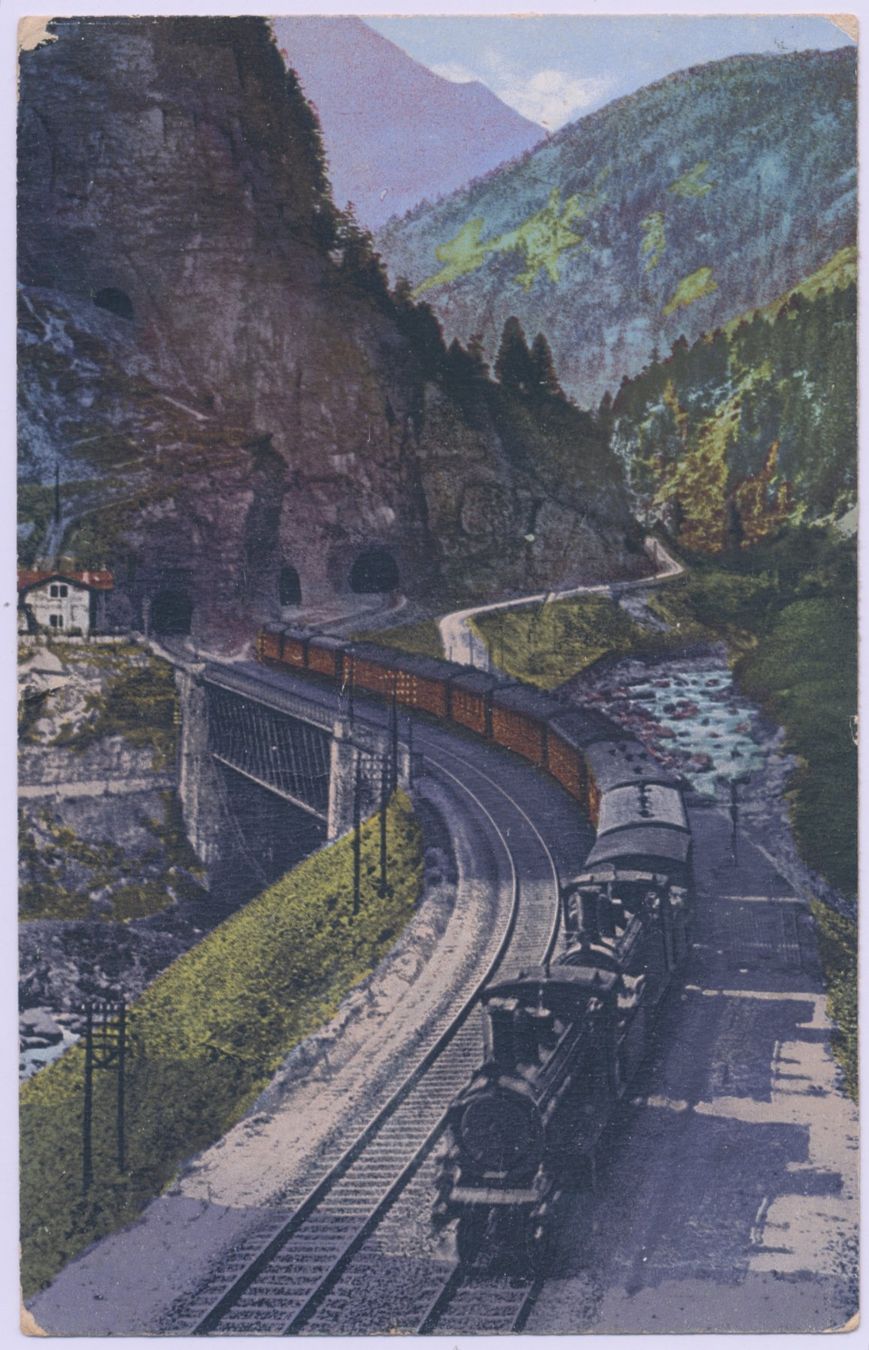 Cartoline postali: Zug Gotthard Airolo 1920 – Usato da Lützelflüh-Goldbach venduto da blauerkranich