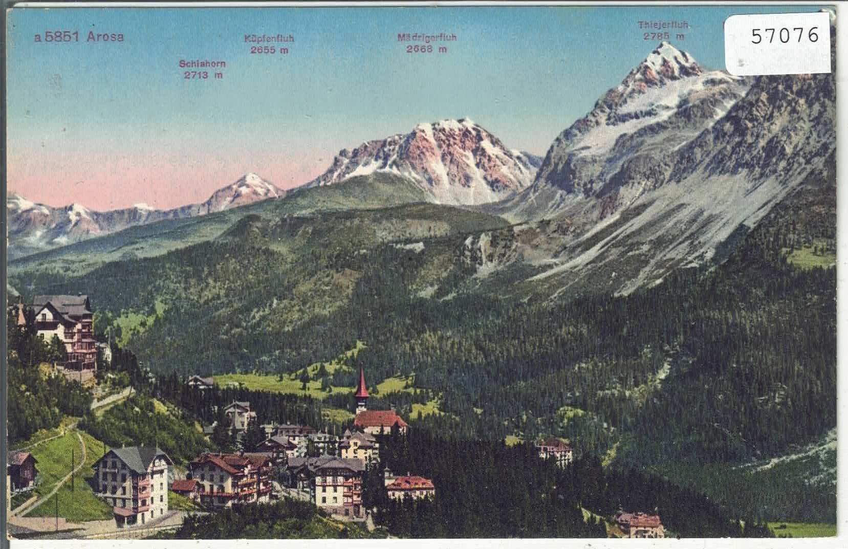 Cartoline postali: Arosa - Generalansicht - Litho – Usato da Ettingen venduto da Kartenplanet