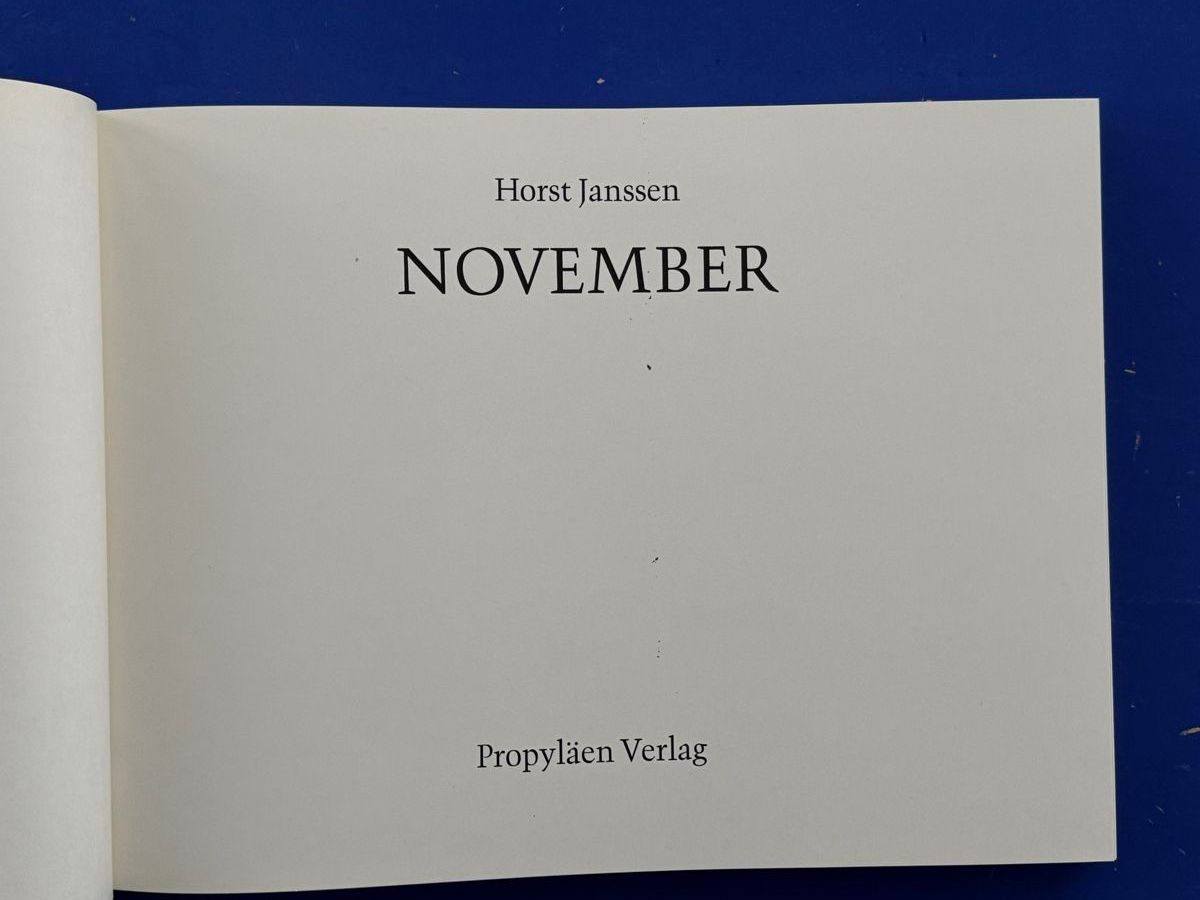 Bücher: Horst Janssen. November. 1975 – Gebraucht aus Adliswil von buch_und_kunst 2