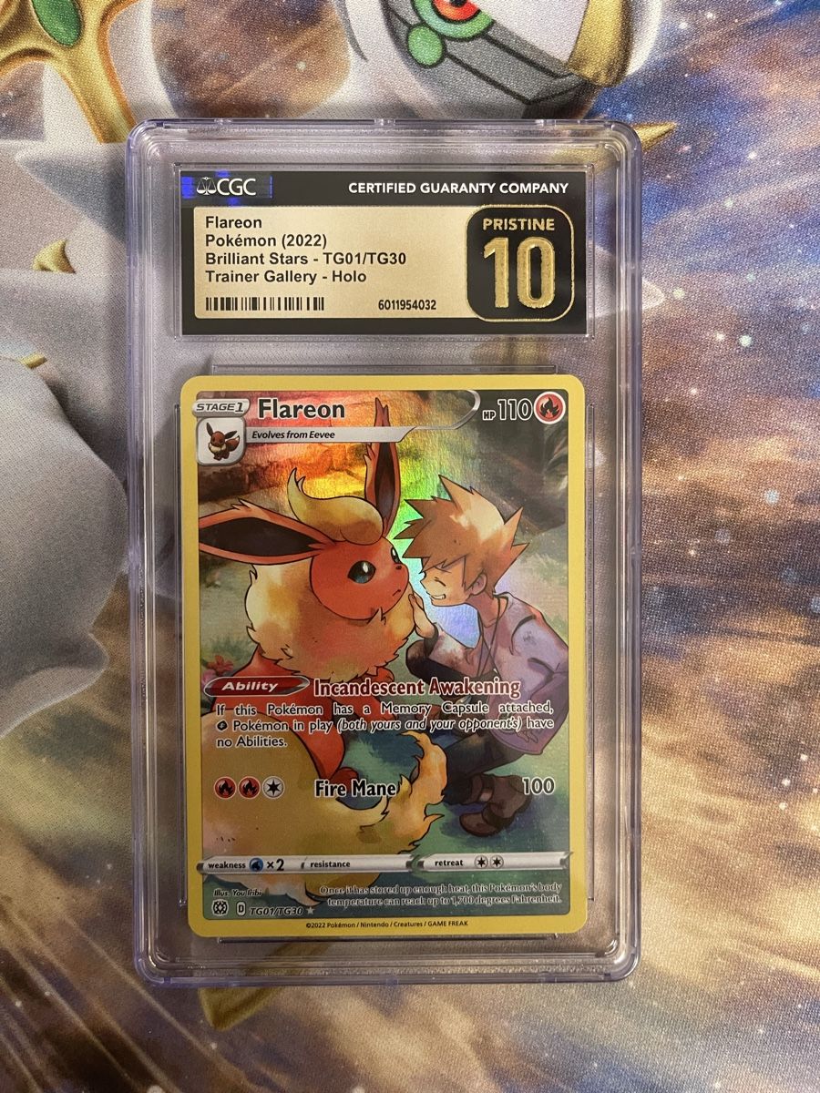 Pokémon Carte collezionabili: Flareon Charakter rare tg01 cgc Pristine 10 – Usato da Breitenbach venduto da KithusPokeKingdom