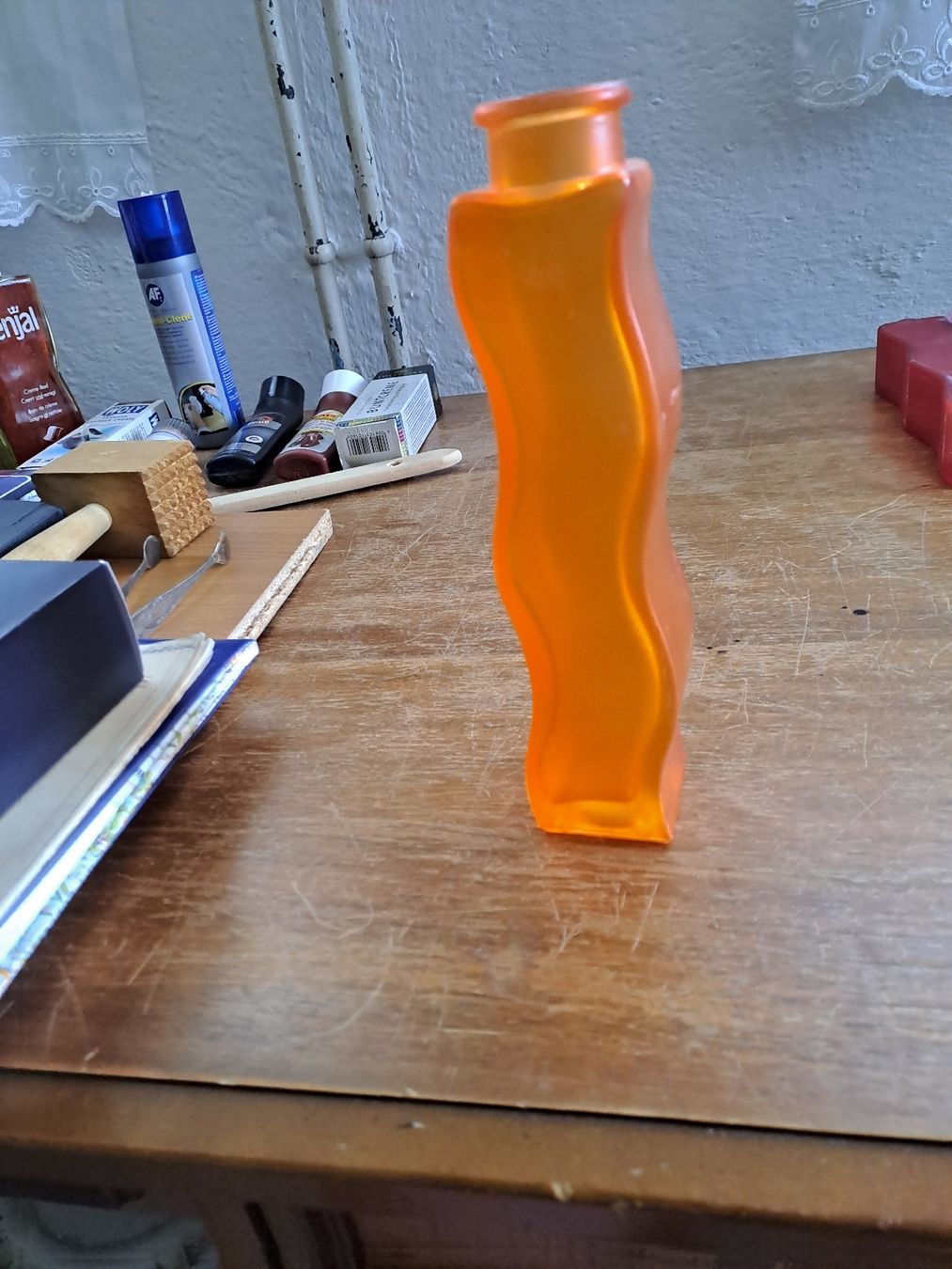 Verres: Glasvase Orange Wellendesign – D'occasion à Zürich par Schoebi19