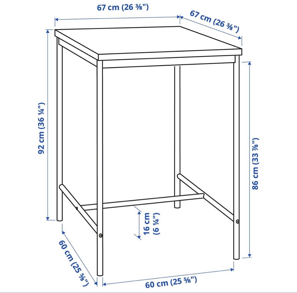 Ikea Set di tavolo e panche: Bartisch mit 2 Barhockern, schwarz, – Usato da Olten venduto da sizzlh 2