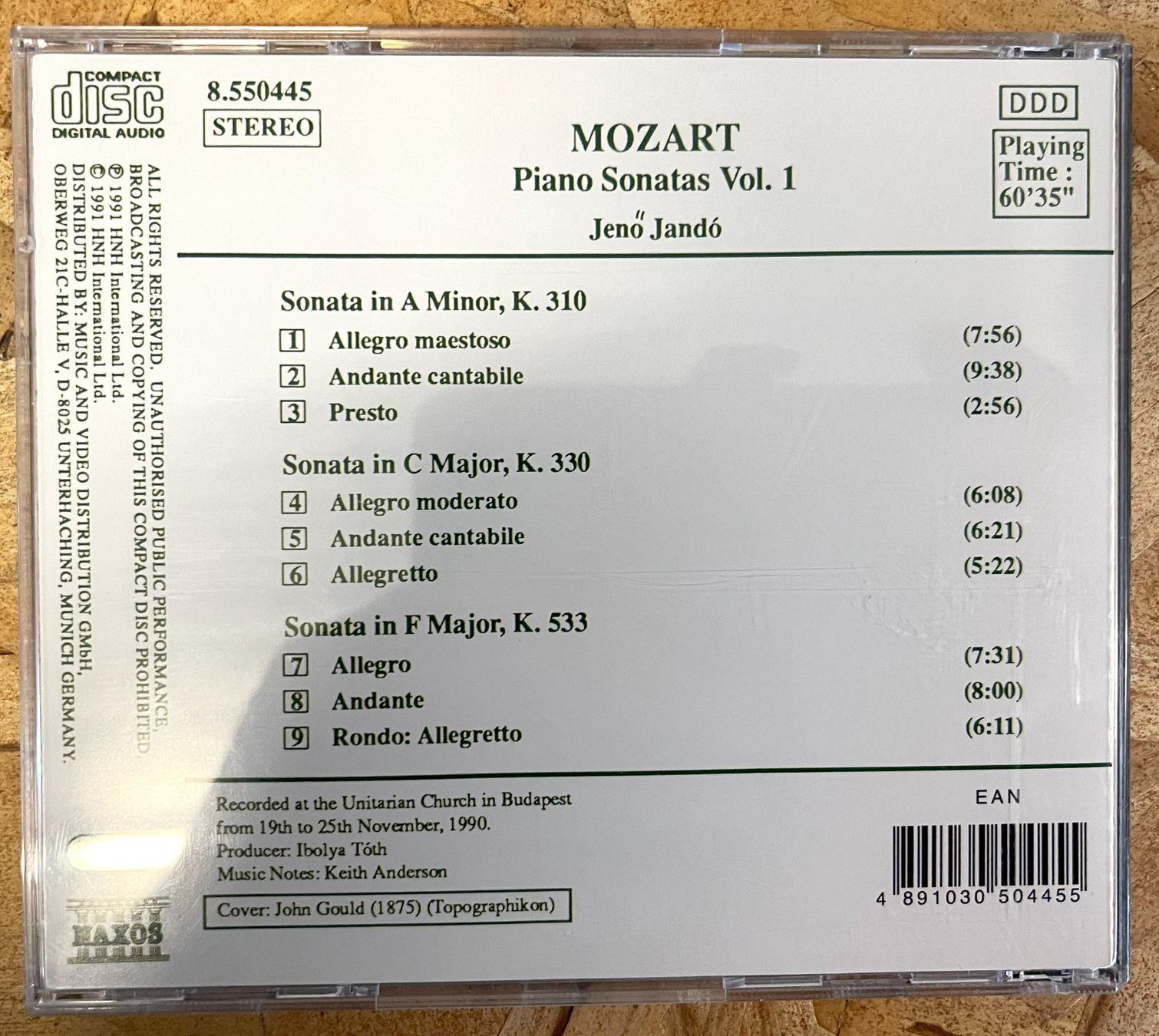 CD: MOZART: Piano Sonatas Vol.1 CD – Usato da Oftringen venduto da vuc_frq6 1