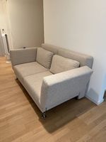 Original Brühl Moule Stoff Sofa Bett Beige