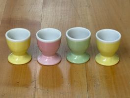 Lilien Porzellan Eierbecher 4er Set 50/60er Jahre Vintage