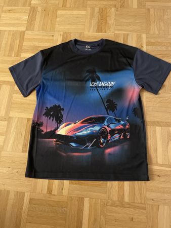 T-Shirt C&A mit Auto Motiv Grösse 176 neuwertig
