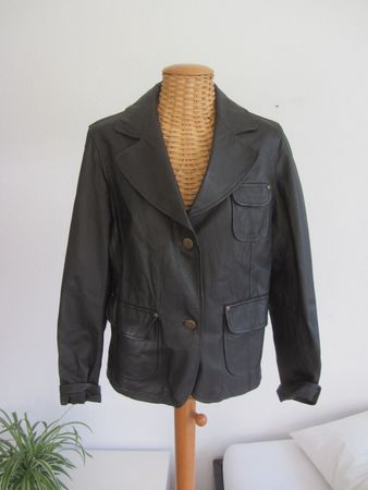 Lederjacke dunkelbraun - 42