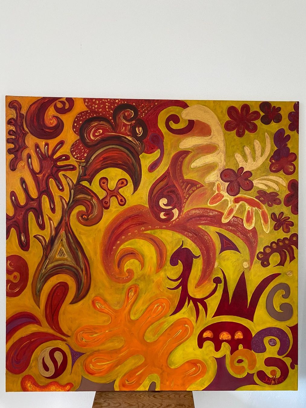 Gemälde: Ölbild "transformation" Kunstwerk, 100 x 100 cm - UNKAT - – Neu und originalverpackt aus Stetten SH von bijoux18
