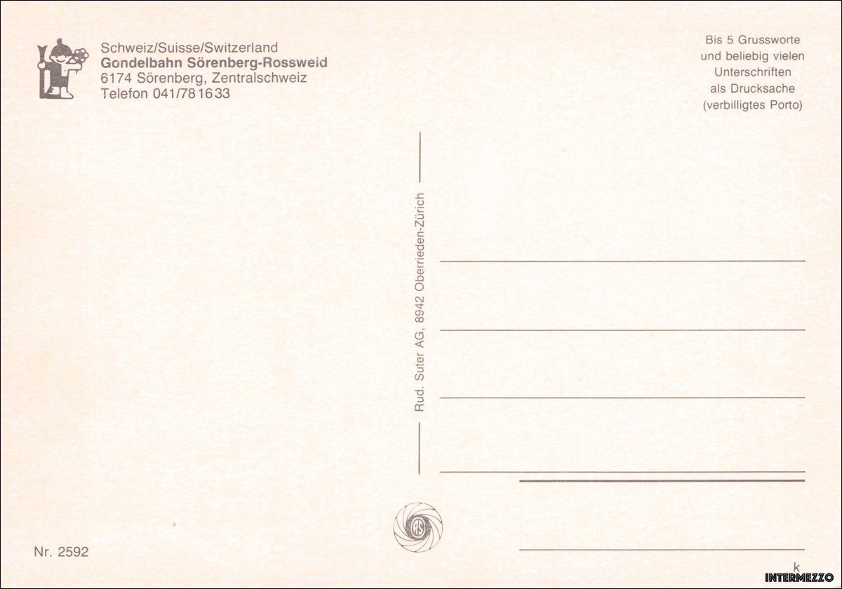 Cartoline postali: Sörenberg LU // Gondelbahn Rossweid // Winter – Usato da Basel venduto da intermezzo12 1
