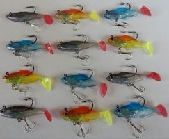 12 Stück Shad Gummifisch 6cm 8g