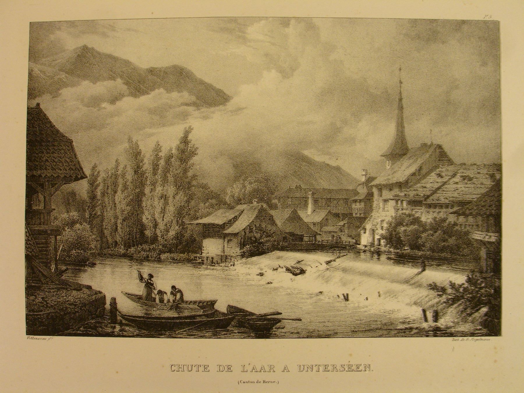 Arts picturaux & lithographies: UNTERSEEN, LITHOGRAPHIE 1824 – D'occasion à Grüningen par Kartensammler