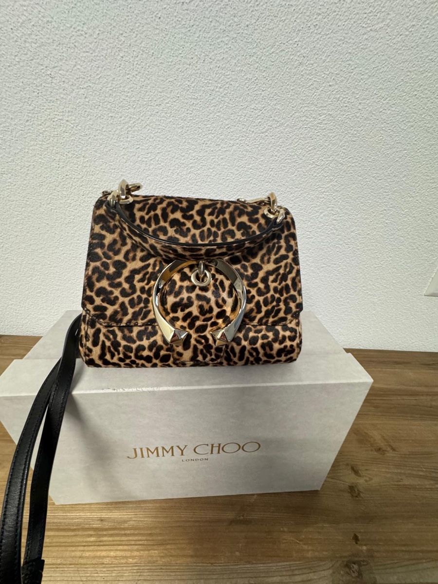 Jimmy Choo Borse da donna: Jimmy Choo Umhängetasche mit Leopardmuster-Neu – Nuovo e nell'imballaggio originale da Dänikon ZH venduto da rh7_xmx2 4