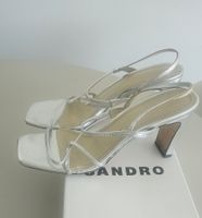 Sandales Sandro argentées – T. 39 – Portées 1 x