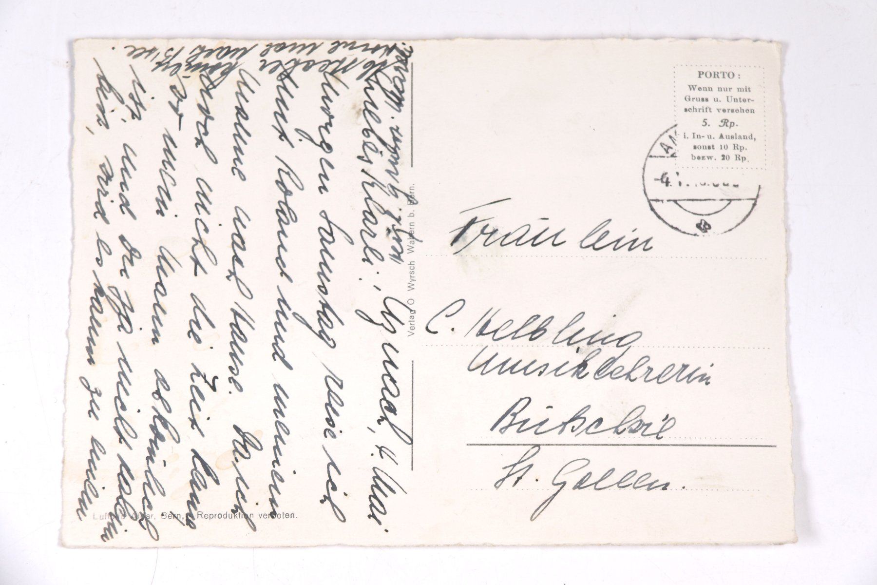 Cartoline postali: Flugaufnahme Uznach – Usato da Hettlingen venduto da Scholi99 1