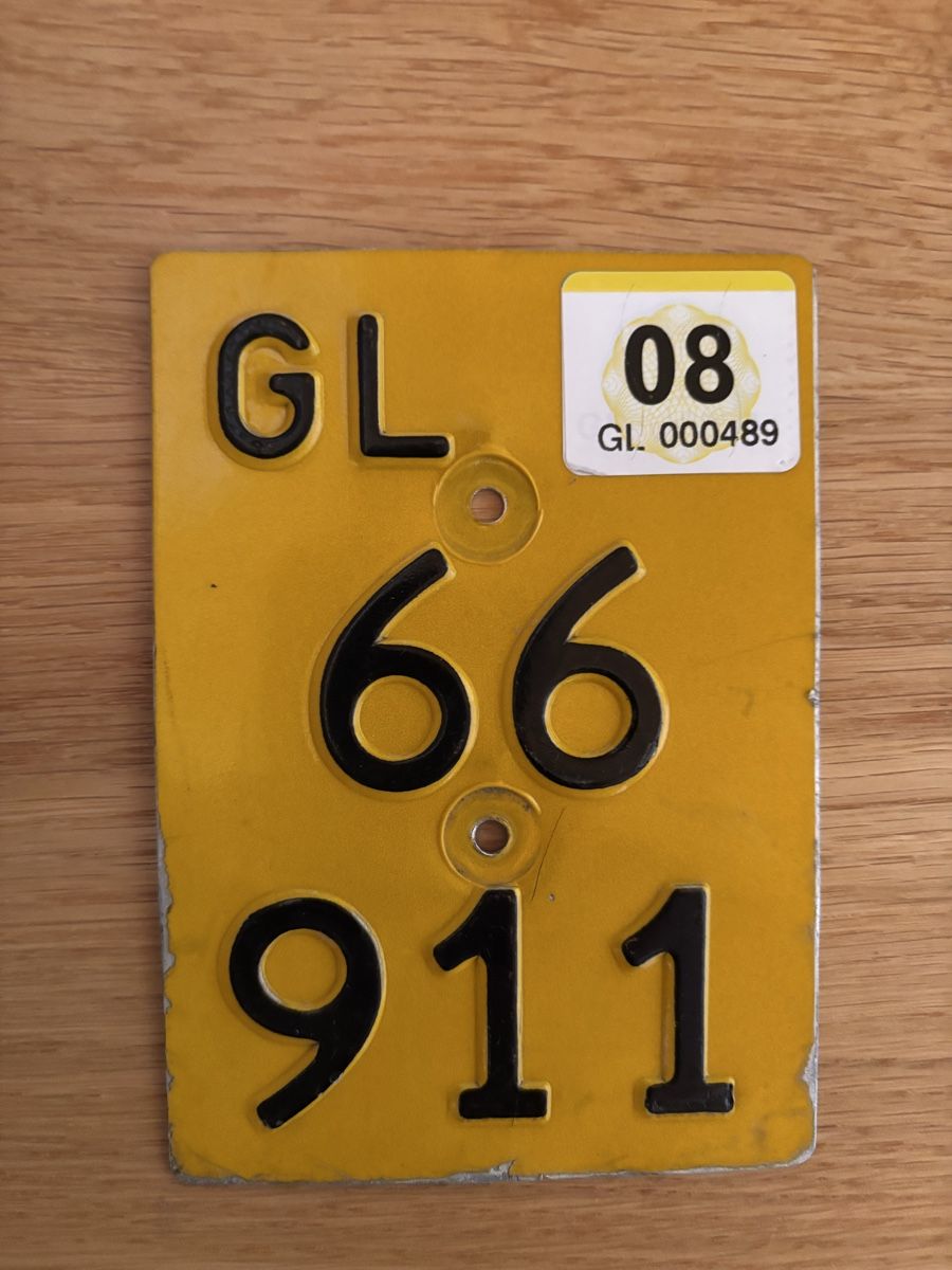 Puch Insegne: Mofanummer Nummernschild Mofa Töffli Glarus GL 66 911 – Usato da Grosswangen venduto da Jumbo1983