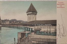 LUZERN - Kapellbrücke u. Wasserthurm - 1906