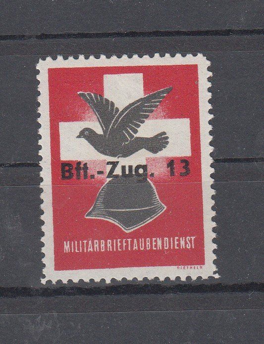 Tutti i francobolli: Brieftaubendienst 19B/1** Bft.Det.13 Kat.50.- – Usato da Herrliberg venduto da Lfrifda